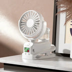 Car Four-speed Spray Fan with Charging Capability Mini Fan with Pedestal Clip Suitable for Home and Office Use Compact Outdoor