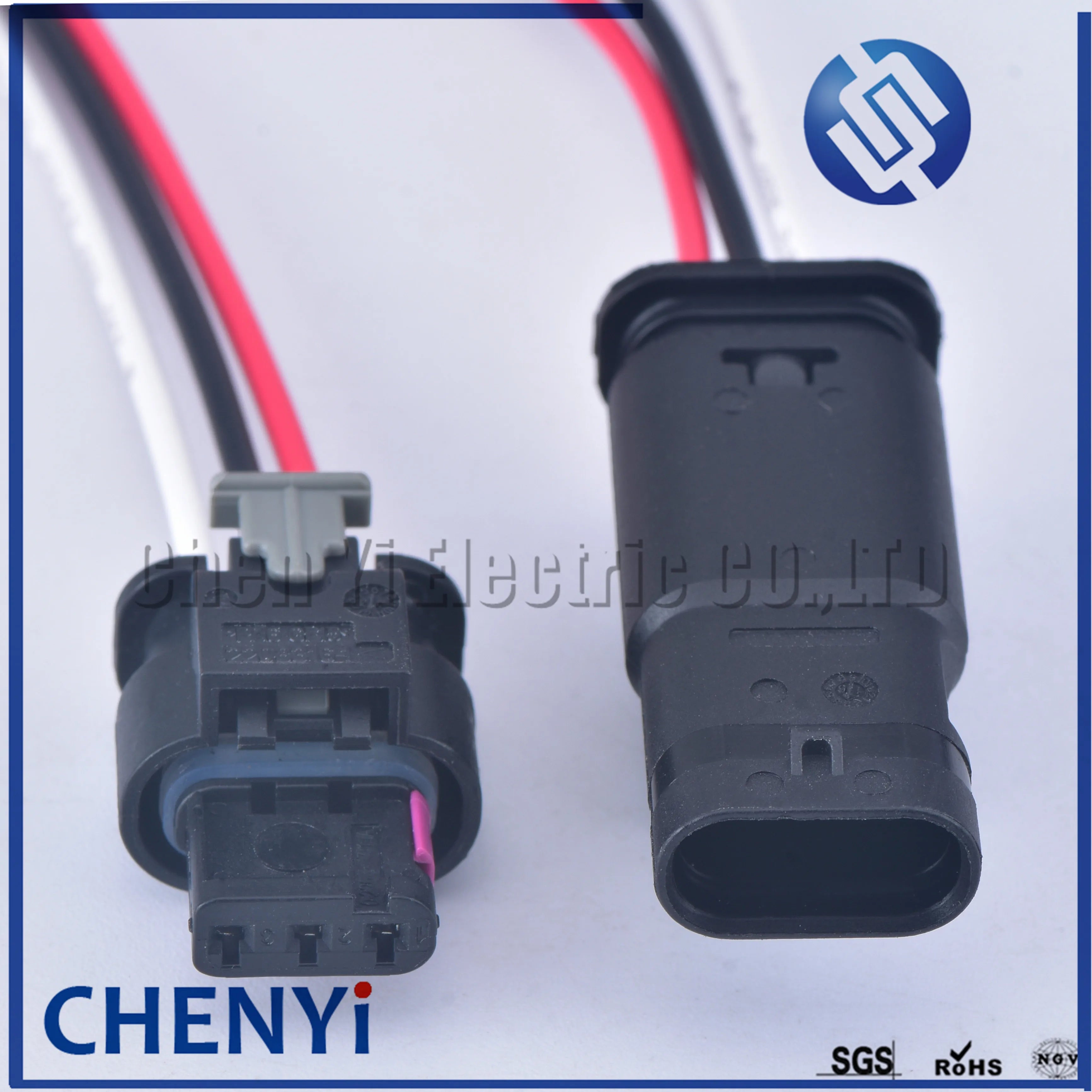 3 Pin PDC Parking Sensor Plug Connector For PASSAT A1 A3 A4 A6 A7 Q5 Q7 R8 4F0973703 1718653-1 4F0 973 703 With 15cm wire