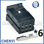 6 Pin Automotive connector Car Anti-glare Rearview Mirror harness plug 8E0971833 8E0971834 1418784-1 0-1418780-1