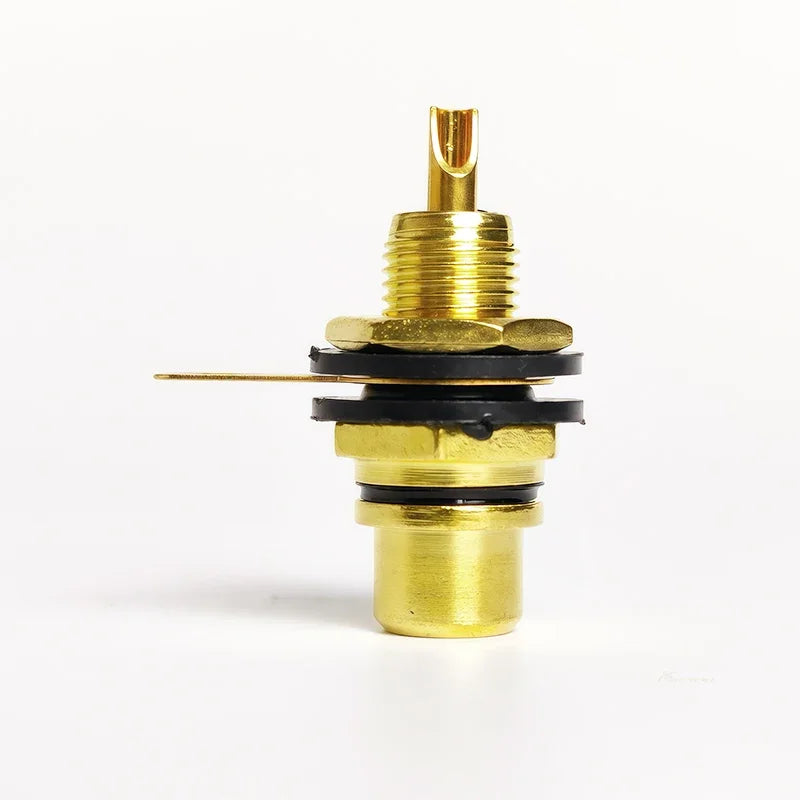 10/20/40PCS Gold-Plated RCA Jack Connectors, Zinc Alloy Single AV Coaxial Socket for Audio Video Panel Mount Applications