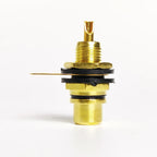 10/20/40PCS Gold-Plated RCA Jack Connectors, Zinc Alloy Single AV Coaxial Socket for Audio Video Panel Mount Applications