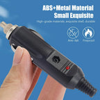 Car Cigarette Lighter Plug Male Adapter 12V 24V Replacement Connector LED Fused for Auto Truck RV Boat Power Supply Cable Head