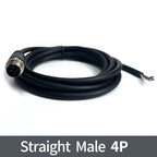 2m M12 Waterproof Sensor Cable, Male & Female Connector, 4/5/8/12 Pin, Integrated Injection Molded for Industrial Automation