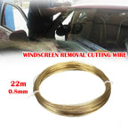 1 Pc 22m 0.8mm Car Windscreen Glass Cutting Cut Out Braided Removal Wire Car Window Cut Steel Wire Rope Glass Remover Tool