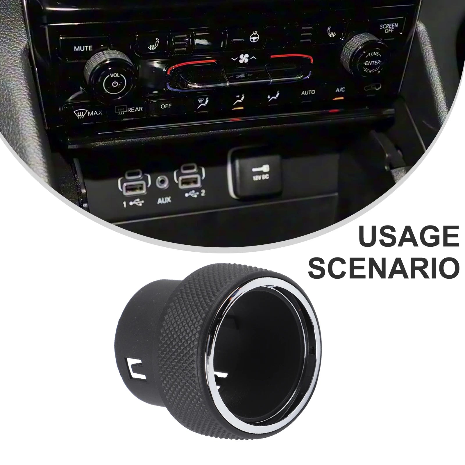 1PC Replace AC Control Knob Radio Button For Grand For Cherokee WK2 2014-2021 Center Control Air Conditioning Audio Button Part