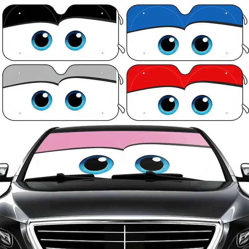 Cartoon Window Foils 4 Colors Eye Pixar Heated Windshield Sunshade Car Front Window Visor Car Solar Protect tools New amagi