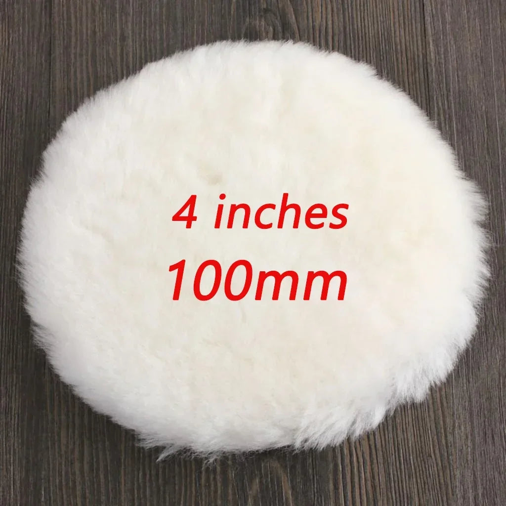 3/4/5/6/7 Inch Wool Polishing Disc Car Waxing Polishing Buffing Car Paint Care Polisher Pads Auto Washing Accessories 1/5pcs