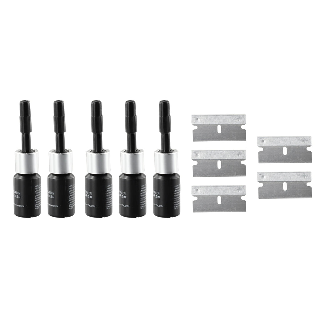 5PCS Automotive Windshield Glass Crack Nano Repair Fluid Car Resin Scratch Crack Restore Fluid Glass Curing Glue Car Accessories