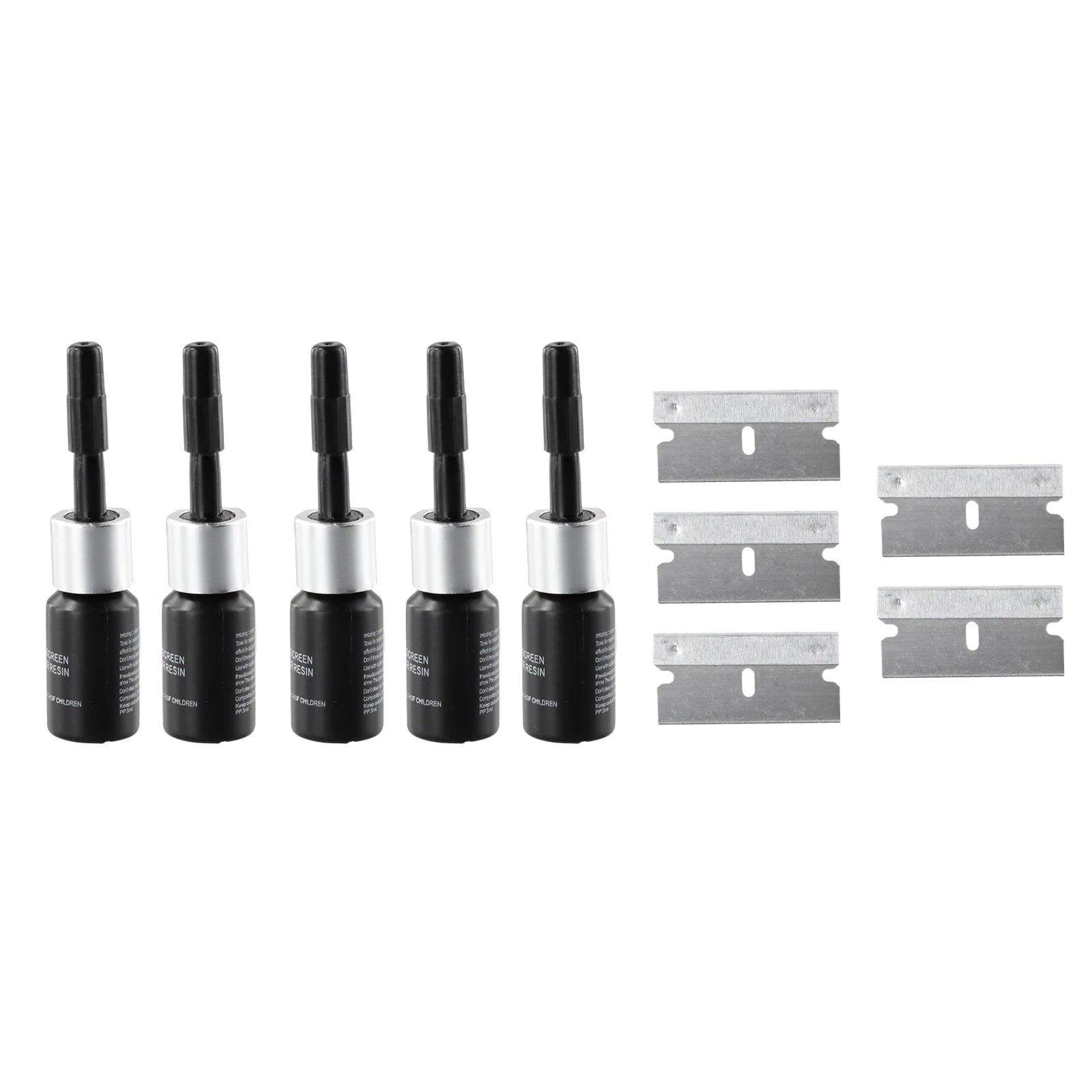 5PCS Automotive Windshield Glass Crack Nano Repair Fluid Car Resin Scratch Crack Restore Fluid Glass Curing Glue Car Accessories