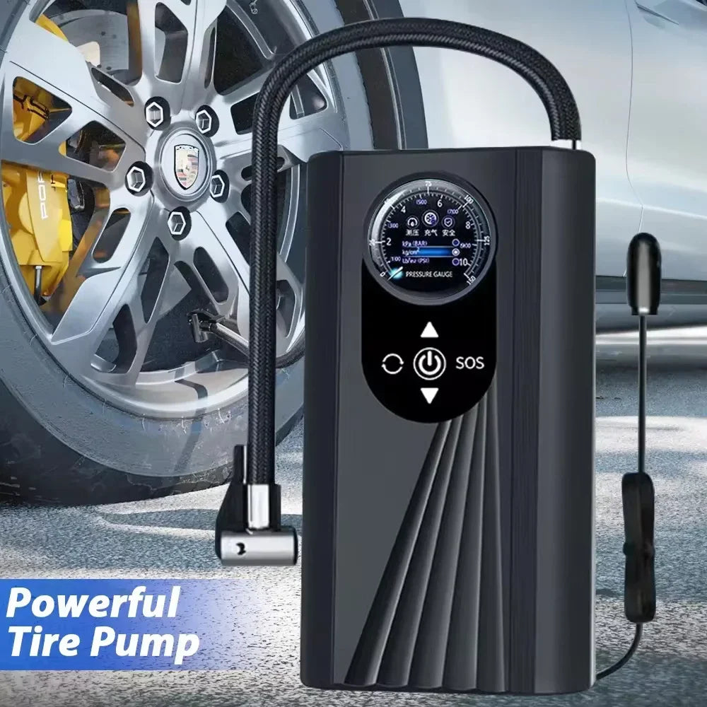 Mini Portable Electrical Air Pump Wireless Tire Inflatable Pump Inflator Electric Motorcycle Pump For Car Motorcycles Bicycles