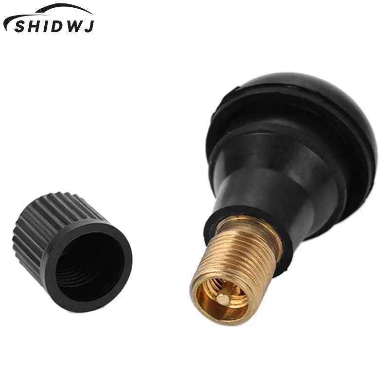 4PCs/set Universal Valve Stems With Dust Caps Tyre Rubber Valves Car Chrome Tubeless Car Wheel Snap-in Tire