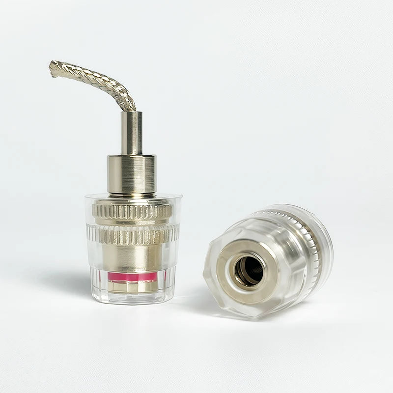 4/10/20PCS Clear Speaker Binding Posts with Banana Plug Sockets, Gold-Plated Copper Terminals for Amplifier, HiFi,Audio Speakers