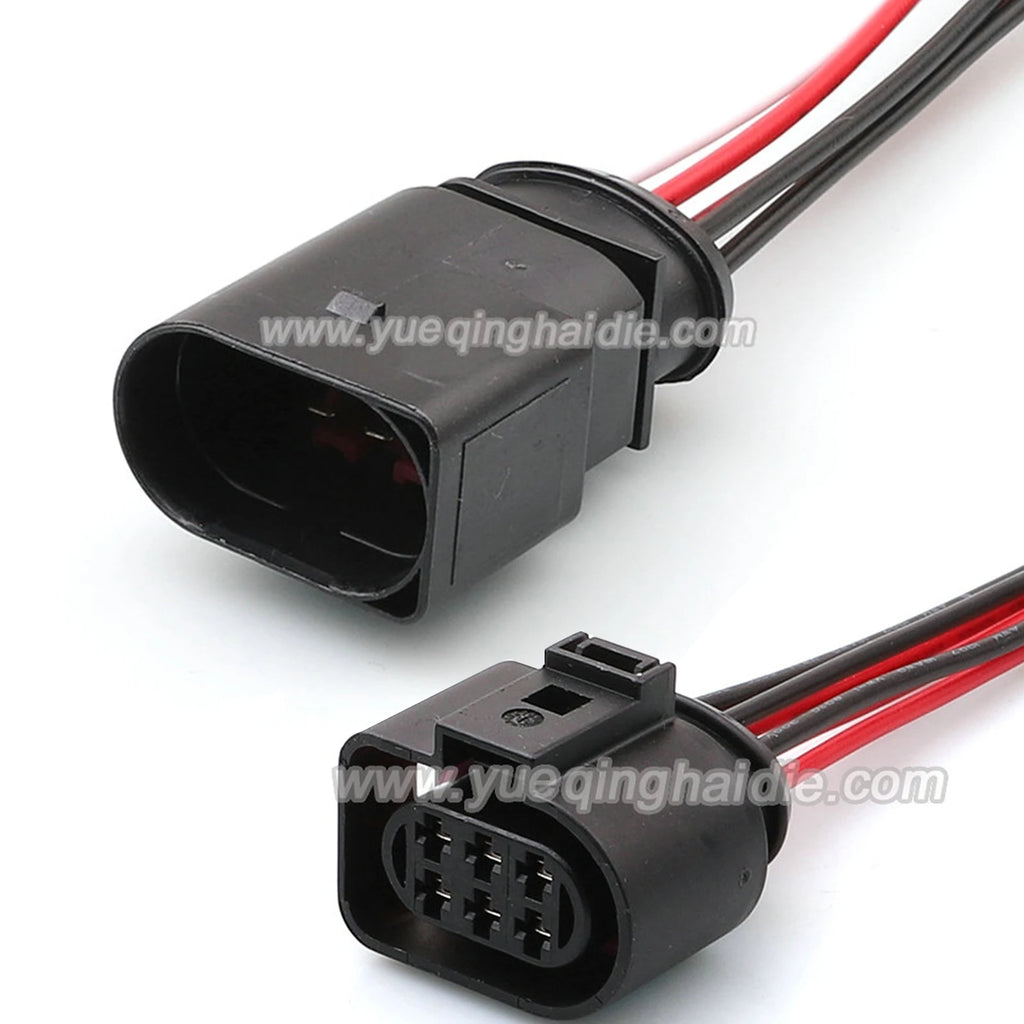 6-PIN Connector Waterproof 3.5mm Male Female Connector Auto Wiring Harness Cable Socket For VW Audi 1J0973833 1J0973733