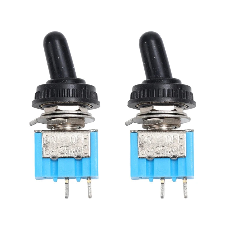 Mini Toggle Switch Waterproof Cap 2Pin 2 Position SPST ON OFF Latching Controller for Car Boat Marine Motorcycle Truck Dashboard