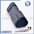 3 Pin Black DT series Connector Waterproof Plug Socket DT06-3S DT04-3P DT06-3S-E005 DT04-3P-E005 For Engineering Vehicle Deutsch