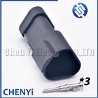 3 Pin Black DT series Connector Waterproof Plug Socket DT06-3S DT04-3P DT06-3S-E005 DT04-3P-E005 For Engineering Vehicle Deutsch