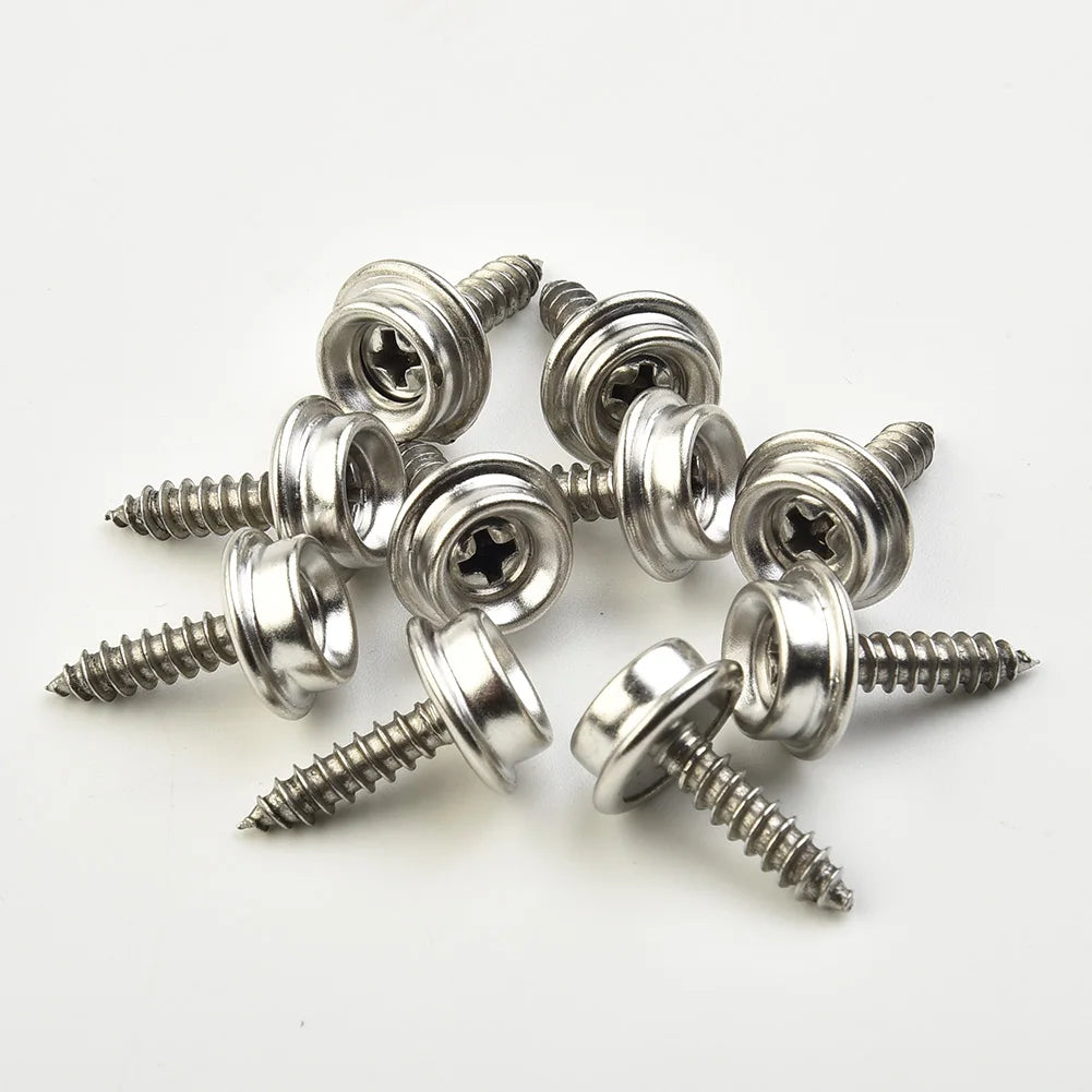 30 Pcs Snap Fastener Stainless Canvas Screw Kit For Tent Boat Marine Boat Canvas Cover Tools Car Canopy Accessories