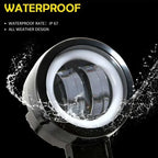 Motorcycle LED Angel Eye Work Light Bar Spot Lamp Offroad Car Boat Truck SUV Pickup 12V 24V Driving Fog Lamp Headlight Amagi