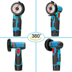 12V Cordless Electric Angle Grinder 19500rpm Lithium Battery Mini Polishing Grinding Machine Diamond Cutting Power Grinder Amagi