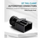 10/50 Sets 2-12P Male Female DT Connector Tail Clip Set with Corrugated Pipe Fixed Harness Clip,Protective Sheath 1011-235-0405