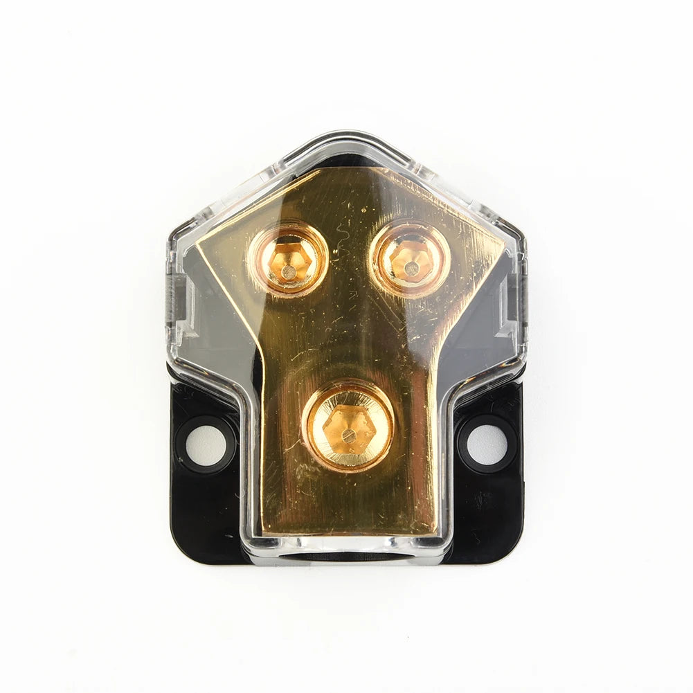 2 Way Power Distribution Block Power/Ground Splitter 0/4gauge For AWG For Car Aud WH Car Power Distributor Block
