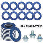 Car Oil Pan Drain Screw Gasket Engine Sump Oil Drain Bolt Seal Gasket 12mm Hole Nut Seal Ring for Toyota Lexus OE# 90430-12031