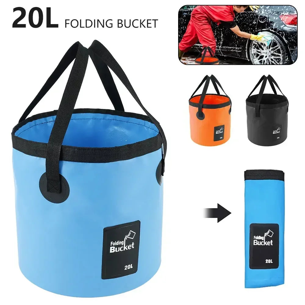 12/20l Portable Foldable Water Bucket Fishing Bucket Folding Water Container For Travelling Camping Hiking Fishing Washing Amagi