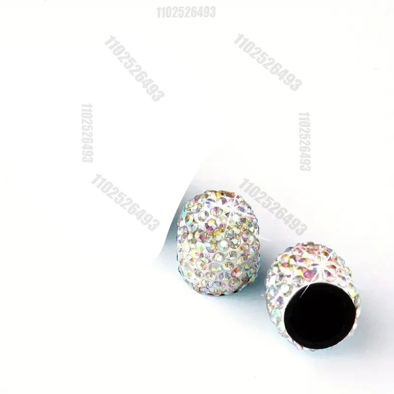 Diamond Crystal Motorcycle Car Tire Valve Caps 4/2pcs Shining Dust-proof Wheel Valve Cover Vehicle Bling Valve Cap Styling Toos