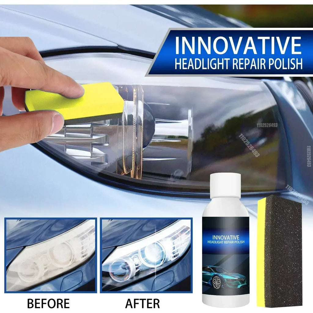Motorcycle Car Headlight Restoration Polishing Kits Headlamp Scratch Remover Repair Cleaning Paste Oxidation Polish Liquid Tools