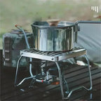 Outdoor Foldable Mini Stove Holder Stainless Steel Camping Cookware Pots Stand for Backpacking/Camping/Picnic/Traveling/Fishing