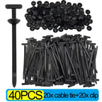 Nylon Zip Cable Tie Clips Cars Engine Guards Fenders Underbody Panels Fasteners Screw Replacement Self-locking Cable Accessories