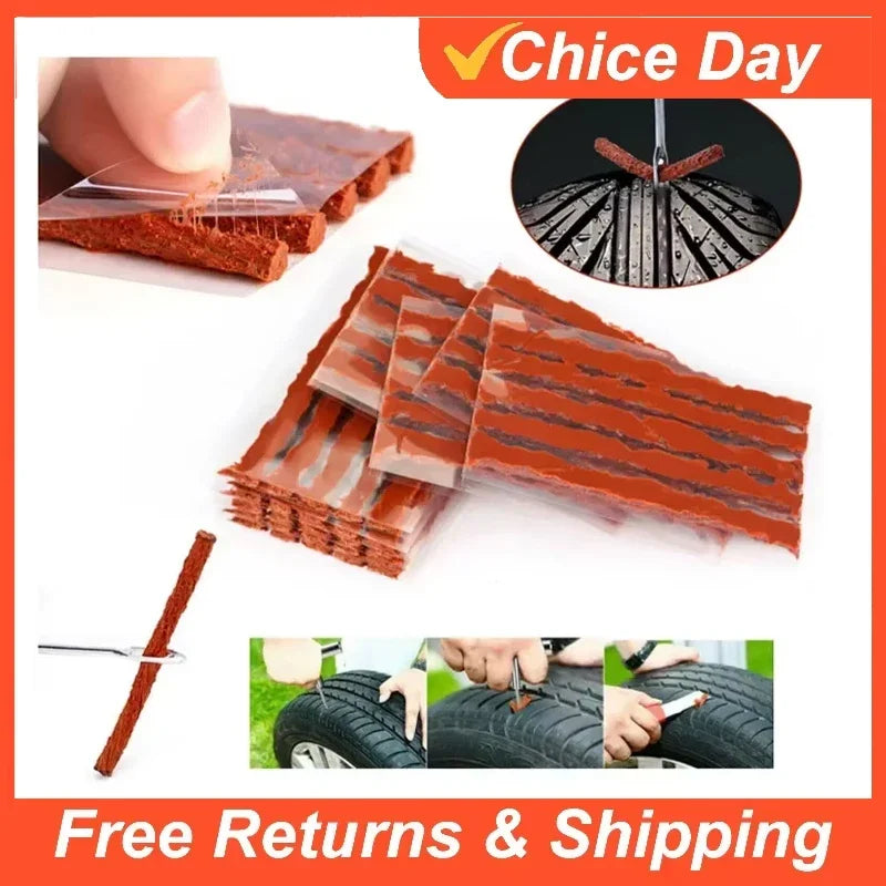 Tire Repair Strips Tubeless Rubber Stiring Glue Seals For Car Motorcycle Tyre Puncture Kit Wicks Worms Tool Accessories Amagi