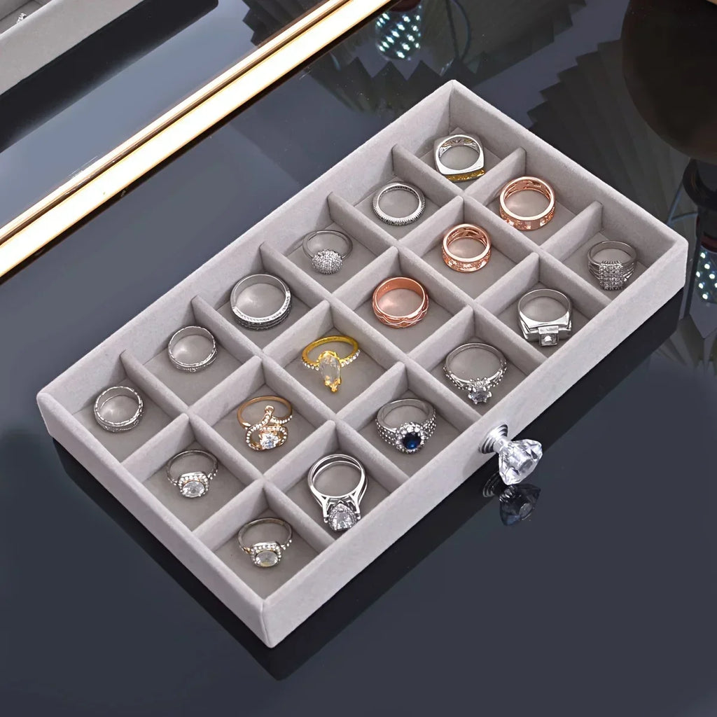 Layer Drawer Style Velvet Jewelry Box Earring Bracelet Storage Rack Multi Layer Display Case for Jewelry Accessories Amagi