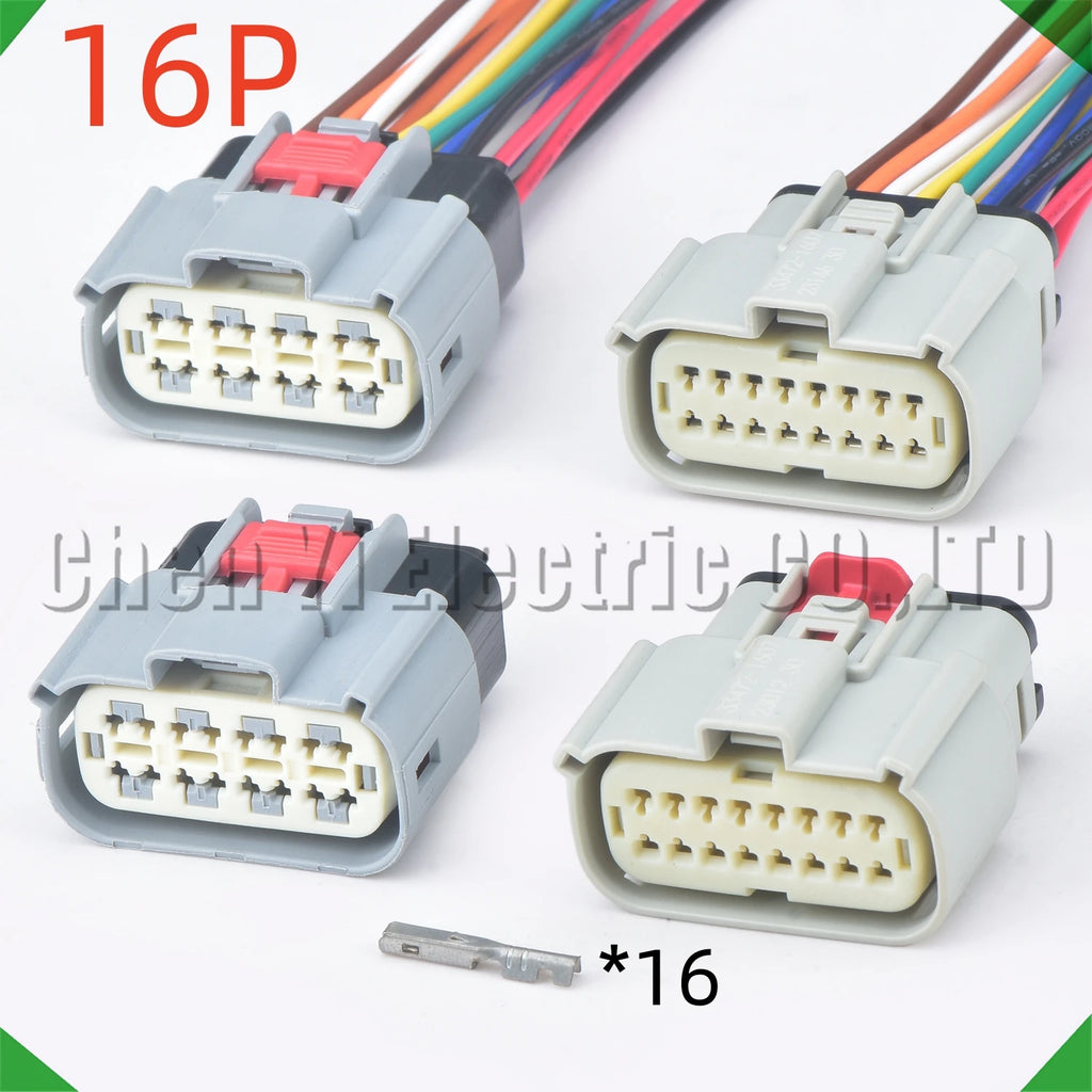 16-Pin Auto Connector Automotive Connectors Rearview Mirror Headlamp harness 33472-1607