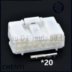 20 Pin male female Car Socket Auto Low Current Cable Adapter Automobile Replacement Connector Plug 6098-7360 6098-7357 With Pin
