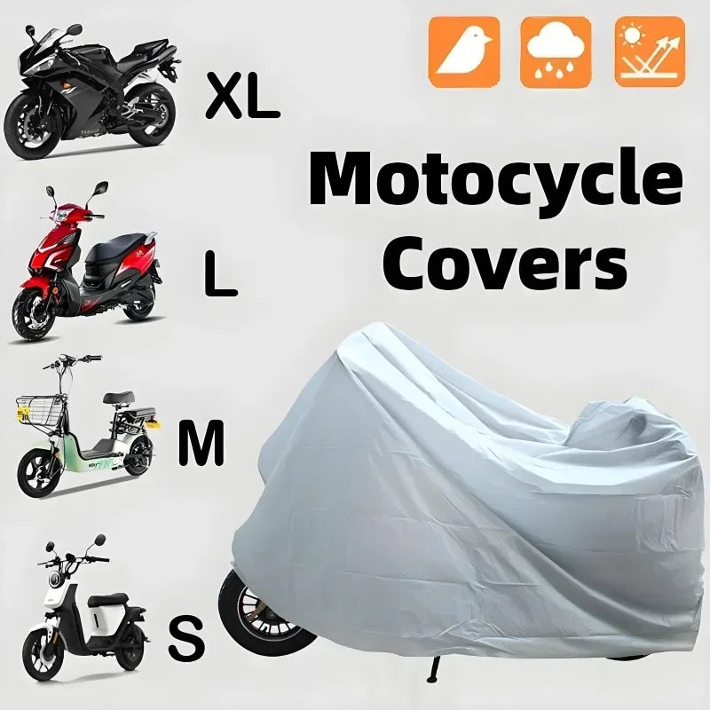 Motorcycle Outdoor Indoor Protective Cover Waterproof Bike Scooter Outdoor Rain Dust UV Proof Sun Protection Case For Motorbike