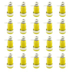 20PCS 4mm Banana Socket 32A Panel Mount Female Connectors, Insulated Safety Binding Post Jacks, 5 Colors for DIY Projects