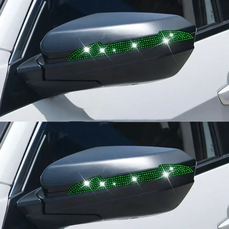 Bling Diamond Car Anti-Collision Strip Rearview Mirror Door Handle Prevent Decoration Rhinestone Scratch Resistant Strip Amagi
