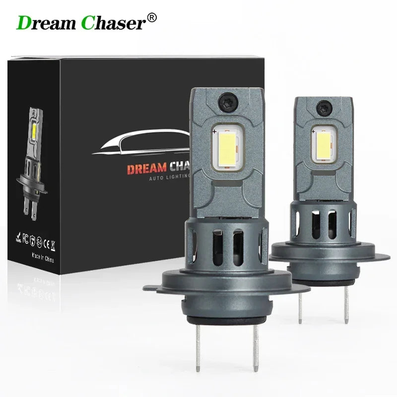 High Power H7 LED Headlight 1:1 Mini Size Headlamp 20000LM 6000K Lamps Super Bright Plug and Play Car Headlight Bulbs Amagi