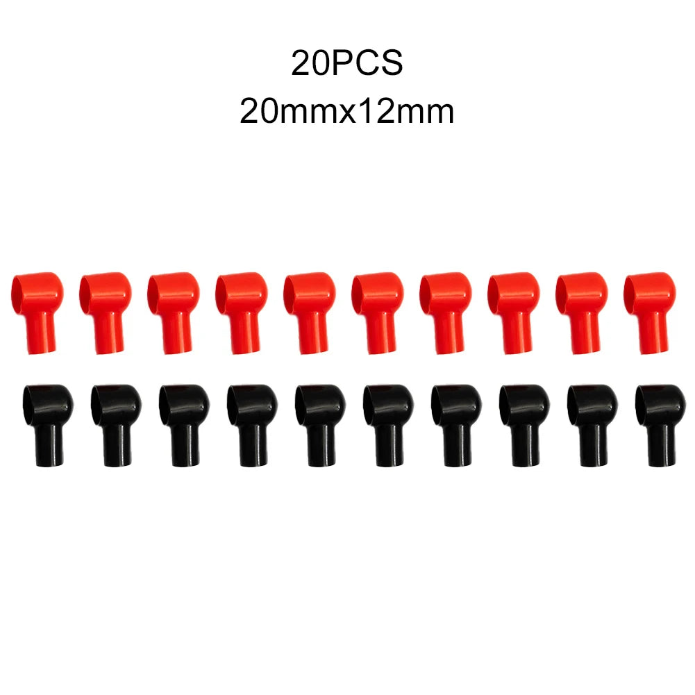 20Pcs Battery Terminal Cover Boots Insulating Protective Lug Cap Car Battery Cathode Positive Terminal Cover Ship Insulation