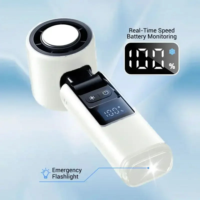 4000mAh Rechargeable Electric Handheld Fan 100 Speeds Adjustable Portable Travel Outdoor Foldable Mini Air Cooling Turbo Amagi