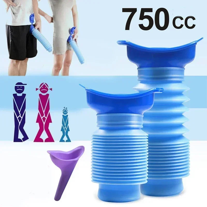 Car Adult Urinal Portable Shrinkable Personal Mobile Toilet Potty Women Kid Pee Bottle for Outdoor Auto Travel Traffic Camping