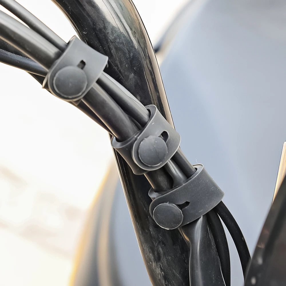 1-20pcs Motorcycle Rubber Wire Tie Universal Motorcycle Rubber Frame Securing Cable Wire Harness for Wiring Harnesses Accessorie