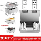 Hidden Inlaid Floor Socket: Ultra-thin Design with Built-in Multiple Power EU FR UN US AC Power Outlets and USB Charging Port