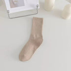 Autumn Winter Thicken Warm Wool Cashmere Thermal Long Crew Stockings Women Home Sleeping Solid Color Women Hot Tubing Socks Amag