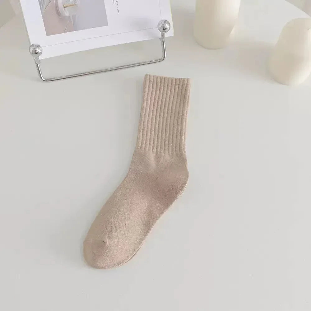 Autumn Winter Thicken Warm Wool Cashmere Thermal Long Crew Stockings Women Home Sleeping Solid Color Women Hot Tubing Socks Amag
