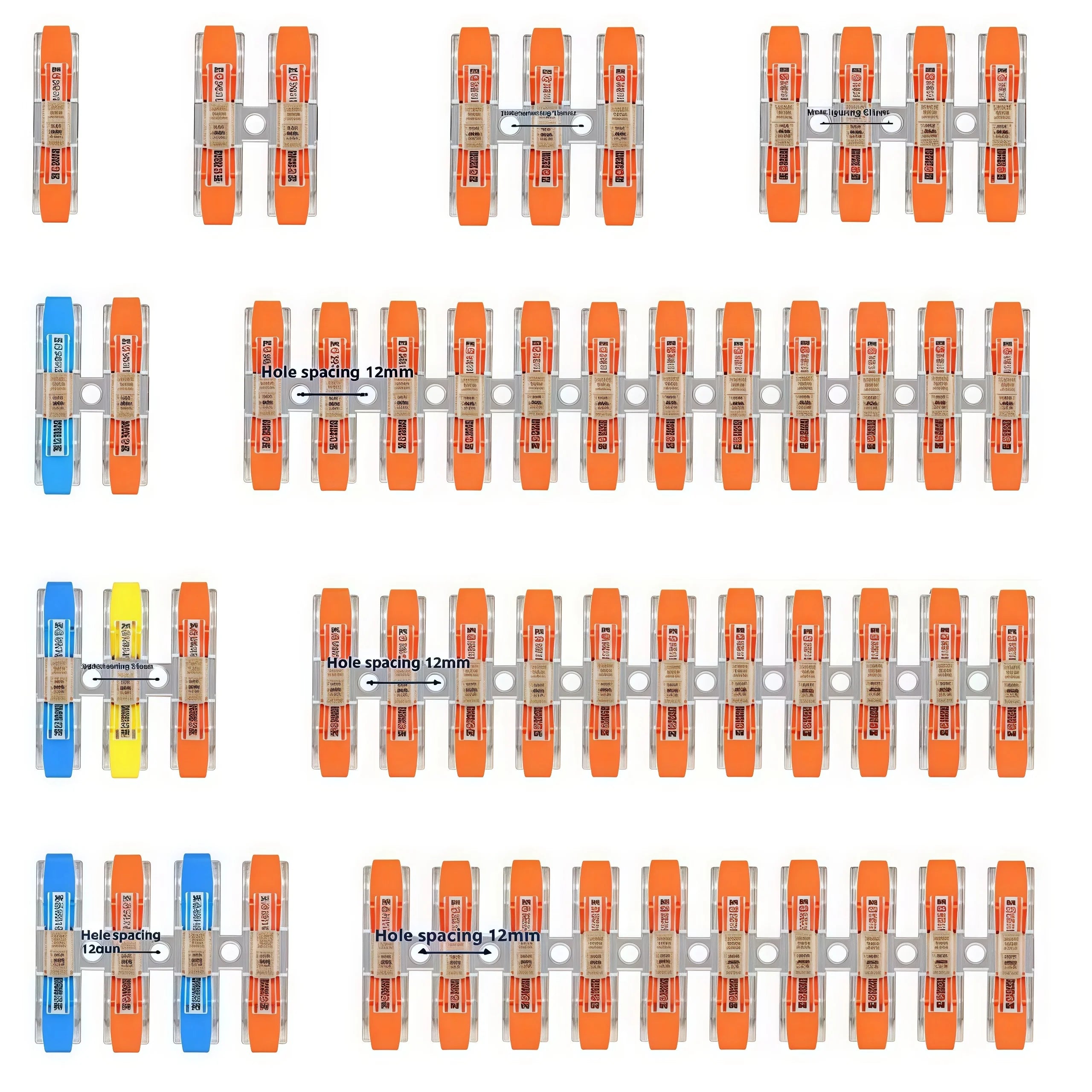 2-12 Pin Screw Fixation Quick Press Electrical Docking Terminal | Compact Push-in Wire Connector Terminal Block