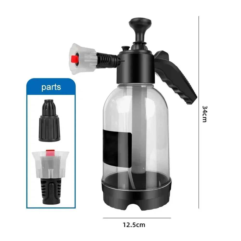 High Pressure 2L Household Car Dual-use Cleaning Foam Spray Pot Acid Alkali Resistant Large Capacity Glass Spray Pot Fan Amagi
