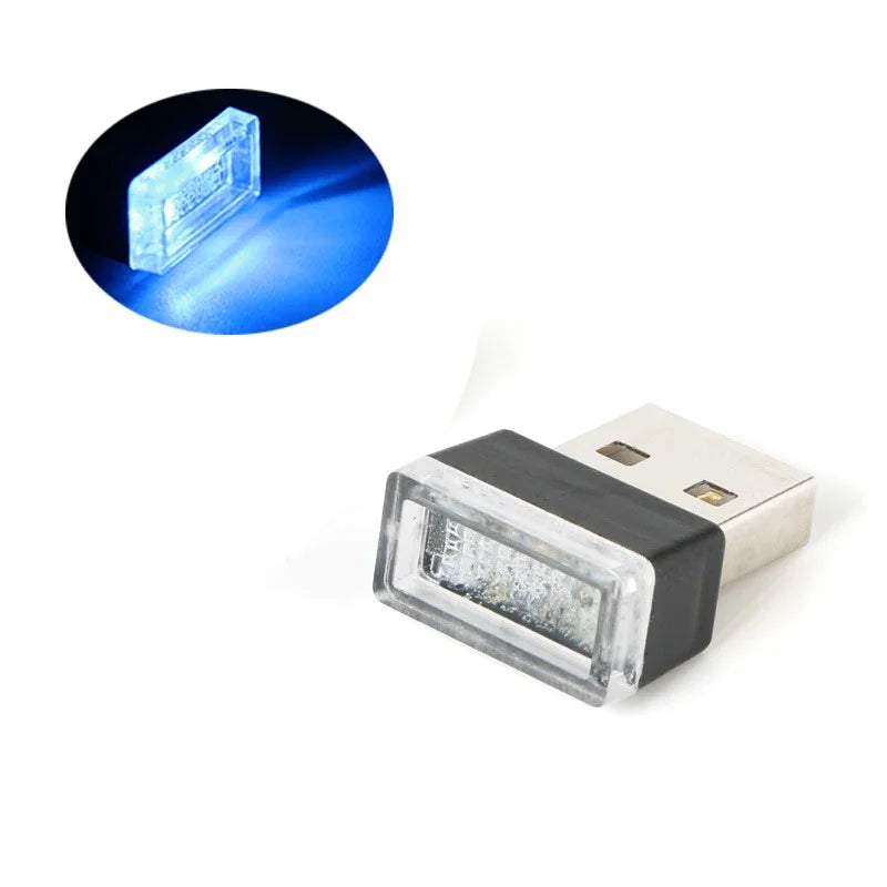Mini LED Car Light USB Auto Interior Atmosphere Light Neon Ambient Decorative Lamp Auto Interior Decoration Accessories 7 Colors