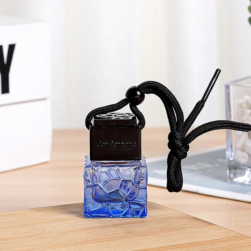 Car Perfume Bottle Perfume Pendant Car-styling Air Freshener Hanging Glass Bottle Auto Ornament Diffuser For Essential Oils Tool